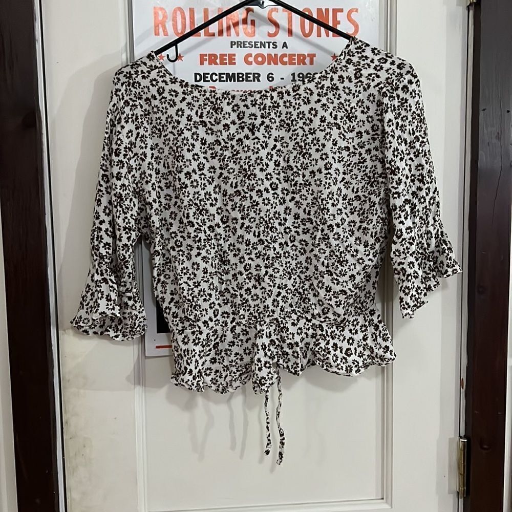 Tree of life tie front blouse - Picture 5 of 5